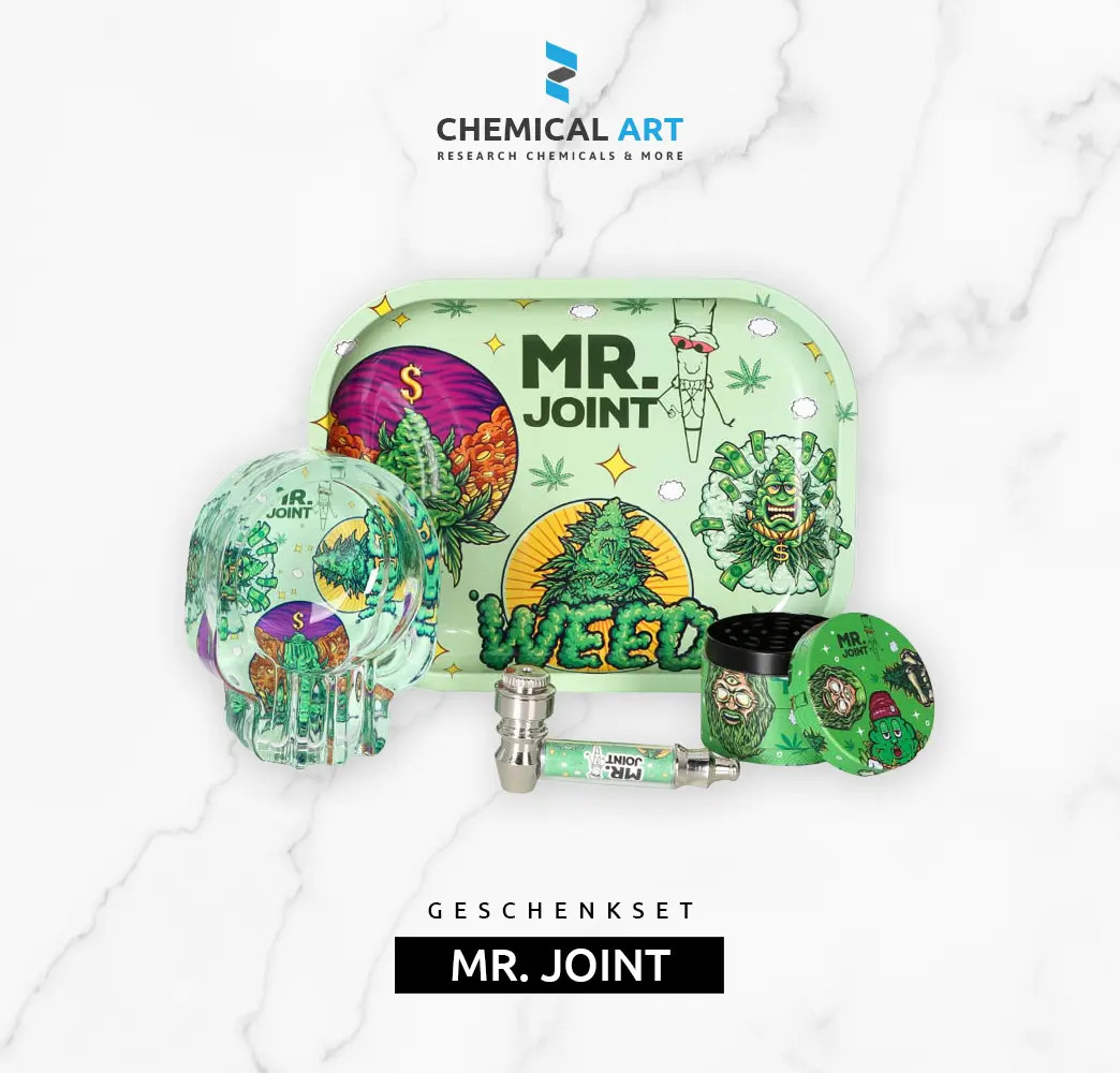 Raucher-Set "Mr. Joint" (Pfeife-Grinder-Tray-Aschenbecher)